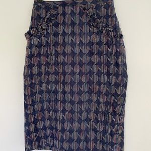 Anthropologie Eva Franco Ruffle pencil skirt